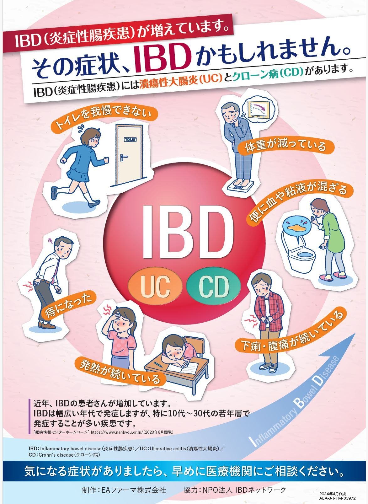 IBD(炎症性腸疾患）啓発ポスター（表）
