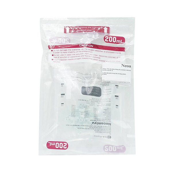Image of infusion bag in Vietnam as of August, 2021.