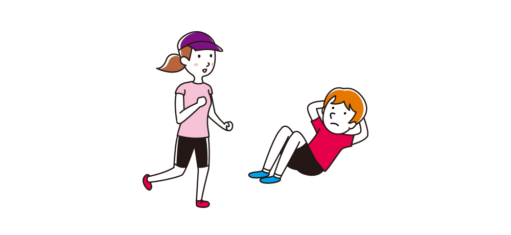 運動している人