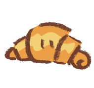 イラスト：クロワッサン 1個50gあたり