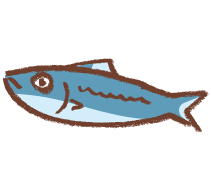 イラスト：まいわし　焼き 1尾50gあたり
