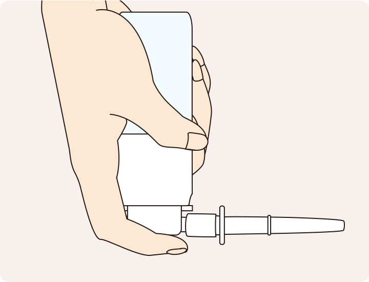 使用方法② 容器を持ち、真下に向ける