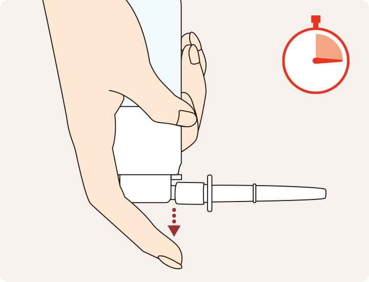 使用方法⑥押している指を離し、約15秒待つ