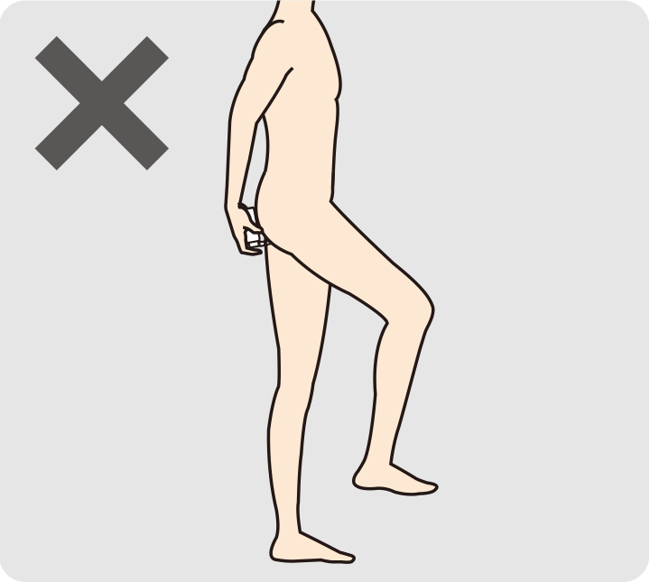イラスト：上半身が直立した姿勢