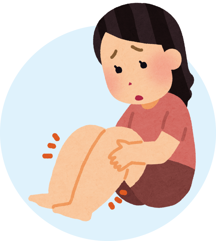 イラスト：手足のむくみ