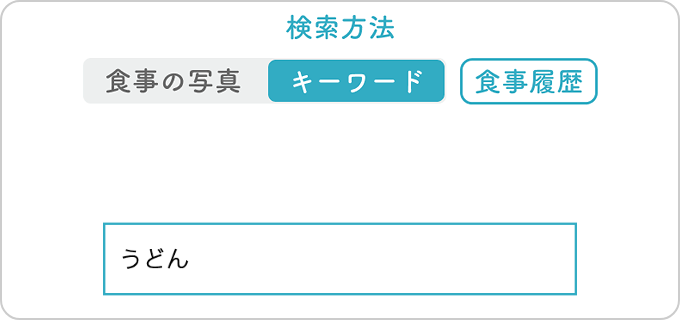 検索方法の選択(「キーワード」を選択)